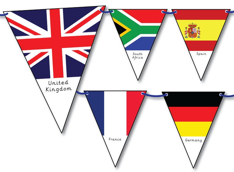Flags of the World Bunting